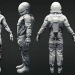 modelo 3d astronauta