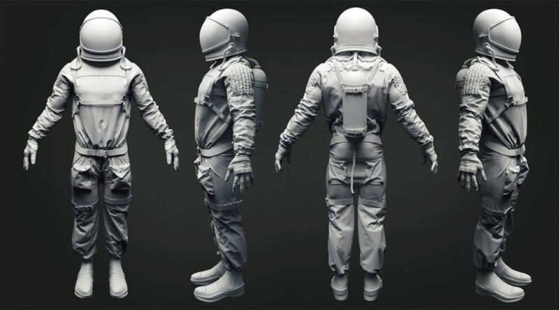modelo 3d astronauta