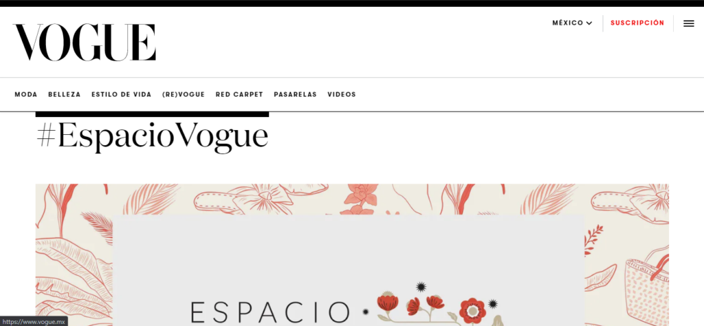 Página de Vogue con WordPress
