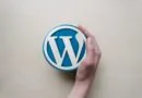 Mano con el logo de WordPress