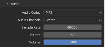 Configuración de audio en la escena en Blender