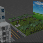 Creación de parque con animaciones de ejercicio Creación de parque con animaciones de ejercicio