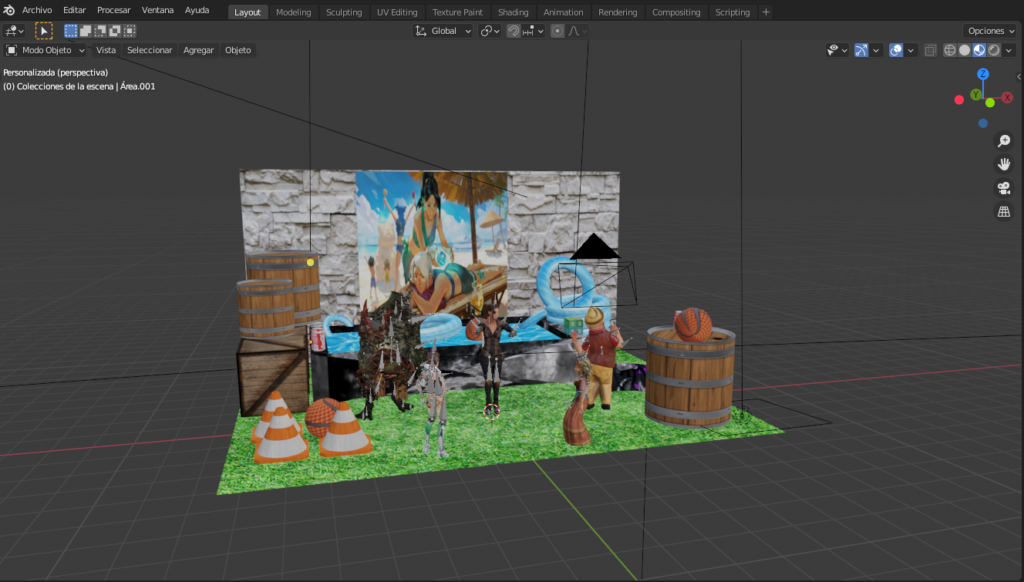 Animación Blender con modelos 3D