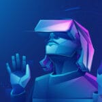 Metaverso y criptomonedas: la economía en el mundo digital Ilustracion gafas realidad virtual