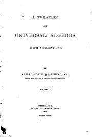 Portada del libro "Universal Algebra