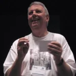Ranulph Glanville conducting rehearsal for 'Sitting Wave' in the EMPAC Theater
