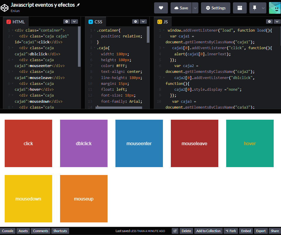 Consola CodePen