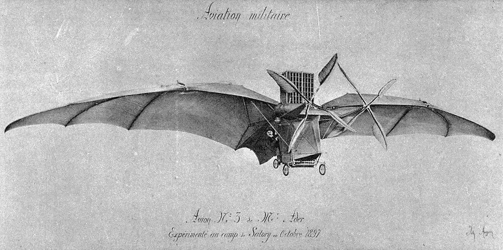 Avión Clément Ader (1841-1925)
Primer avión