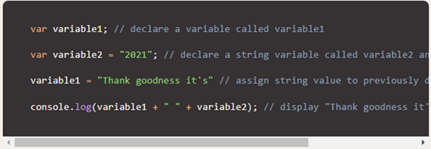 variable de JavaScript 