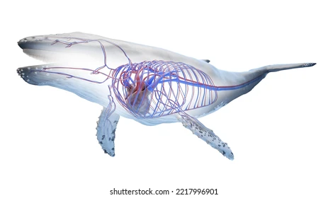 Enseñar el sistema circulatorio de las ballenas