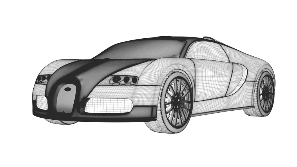 Computación gráfica, Imagen de Bugatti, Veyron y Coche