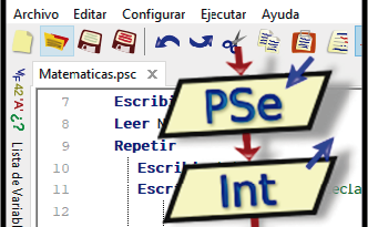 Logo de PSeInt e interfaz de PSeInt
