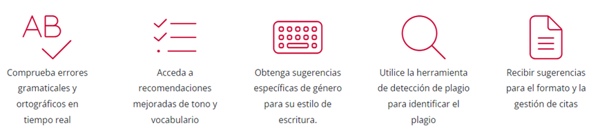 Características de Grammarly reconocidas a nivel académico