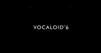 Logo de vocaloid en el centro