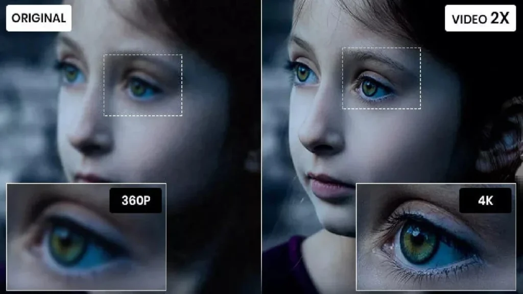 Enseña el upscaling de una imagen en terminos de calidad