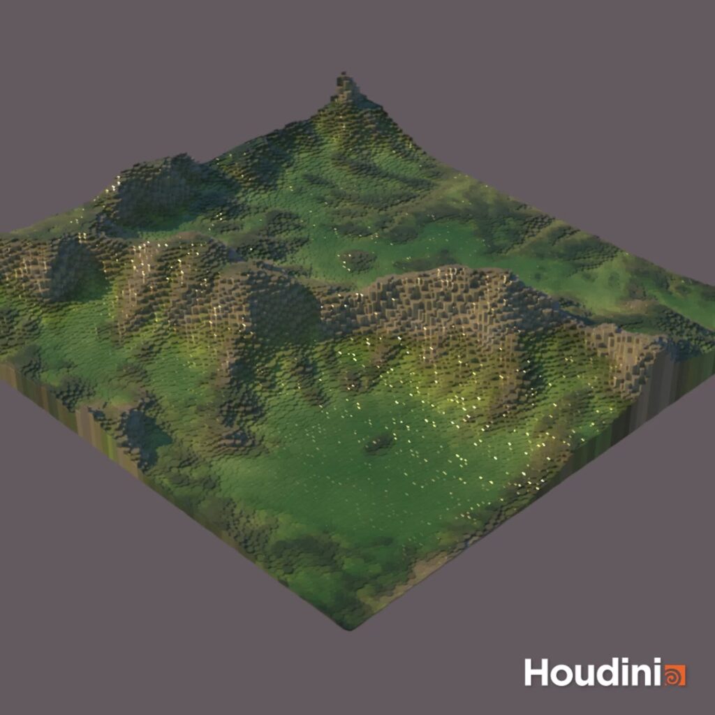 Diseño generativo de morfología 3D para creación automática de mundos virtuales