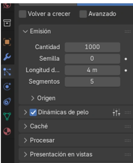 cabello digital en Blender