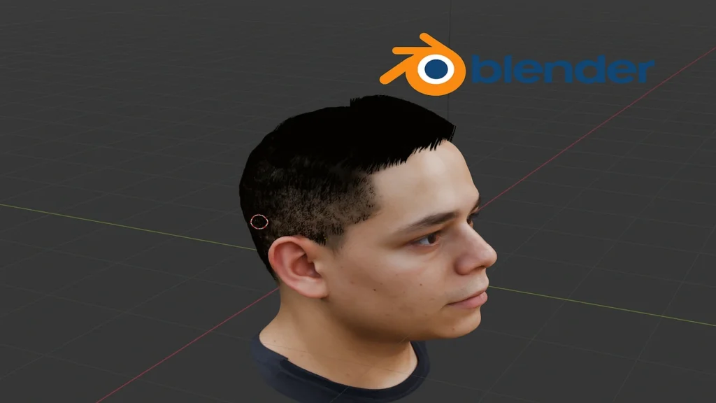 rostro 3D Blender FaceBuilder modelado