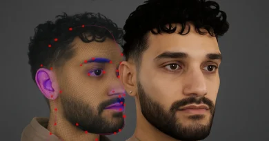 Modelado 3D de Rostros en Blender con texturizado y pelo.