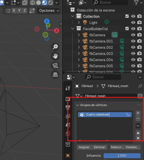 cabello digital en Blender