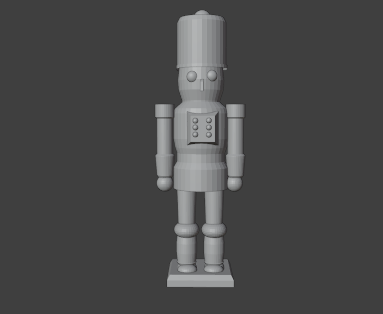 cómo modelar un Soldado Cascanueces en Blender