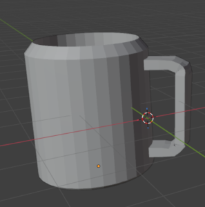 Resultado final del modelado del mug