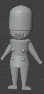 Resultado final del modelo del Soldado Cascanueces.