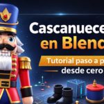 Cómo crear un cascanueces 3D en Blender desde cero Portada del tutorial para crear un cascanueces 3D en Blender desde cero paso a paso