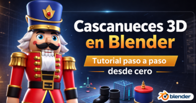 Portada del tutorial para crear un cascanueces 3D en Blender desde cero paso a paso