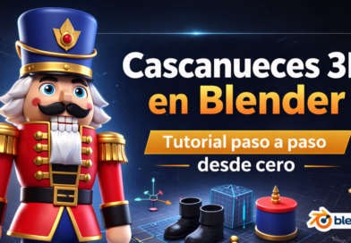 Portada del tutorial para crear un cascanueces 3D en Blender desde cero paso a paso