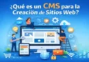 La portada muestra un monitor con un CMS en uso, personas gestionando el sitio y íconos tecnológicos alrededor, representando la creación y administración de páginas web de forma sencilla.