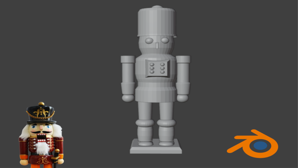 Como modelar un soldado cascanueces en blender con guía de referencia