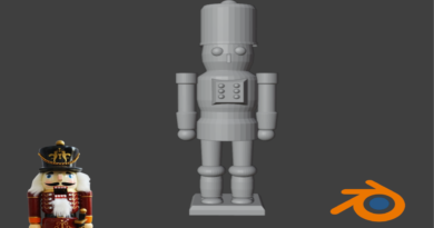 Como modelar un soldado cascanueces en blender con guía de referencia
