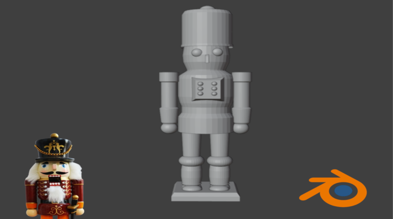 Como modelar un soldado cascanueces en blender con guía de referencia