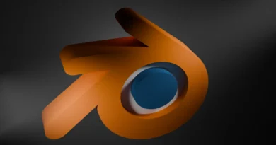 Logo de la empresa Blender en 3D