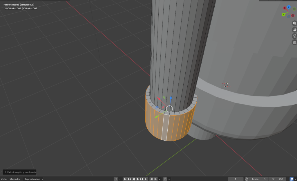 Figura 20. Extrusión externa según sus normales