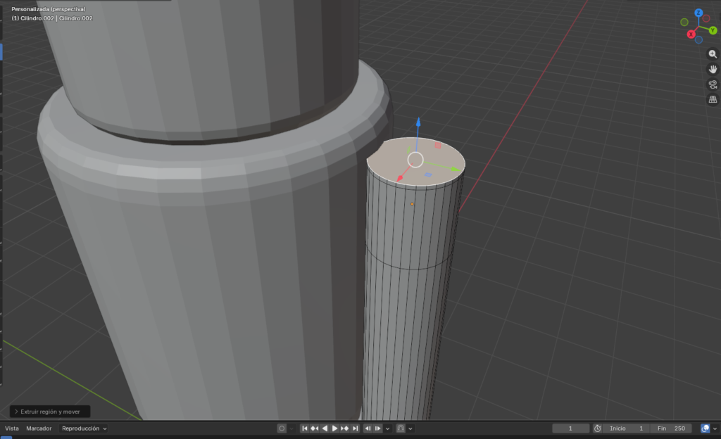 Figura 21. Extrusión del hombro