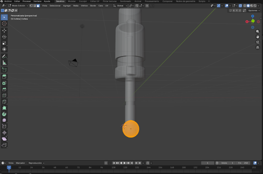 Figura 35. Selección de la esfera