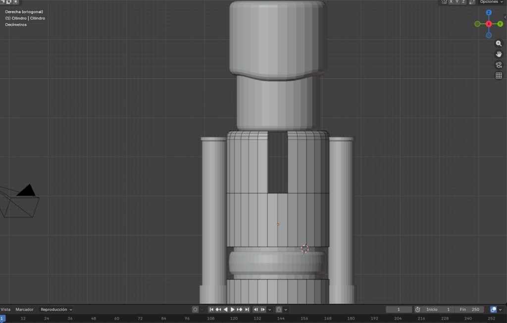 Figura 58. Eliminación de caras del pecho del cascanueces