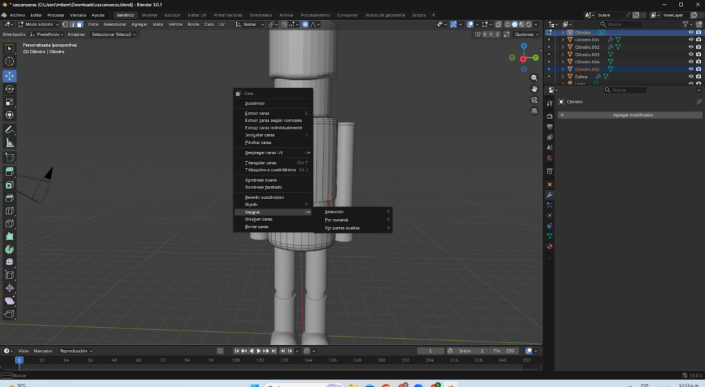 Figura 52. Separación del cinturón de su cuerpo