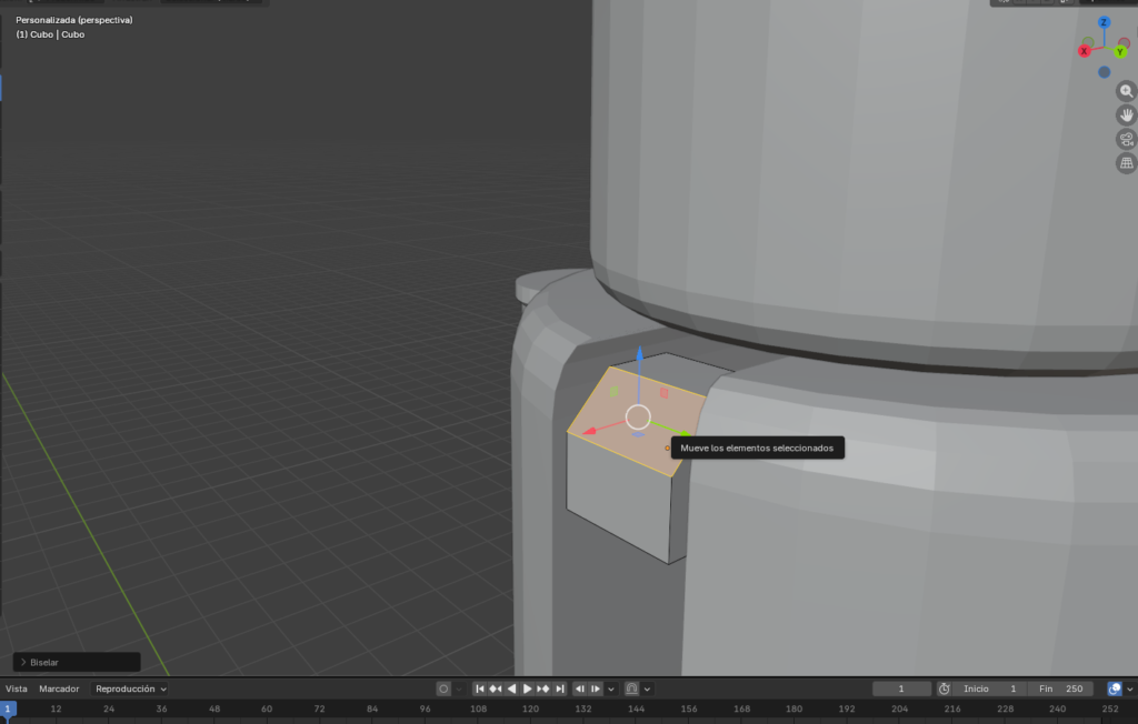 Figura 63. Modificación del cubo