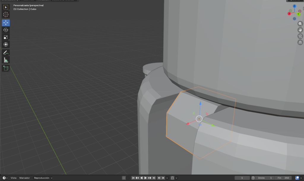 Figura 64. Ajuste del cubo