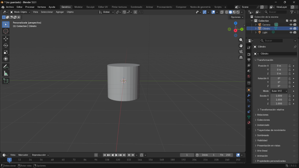 Visualización de la malla