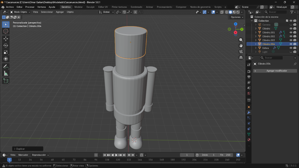 Modificación sombrero