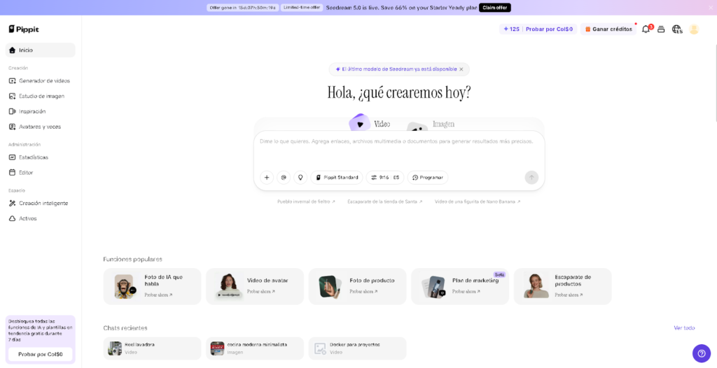 Imagen informatva de la pagina principal de PIPPIT IA