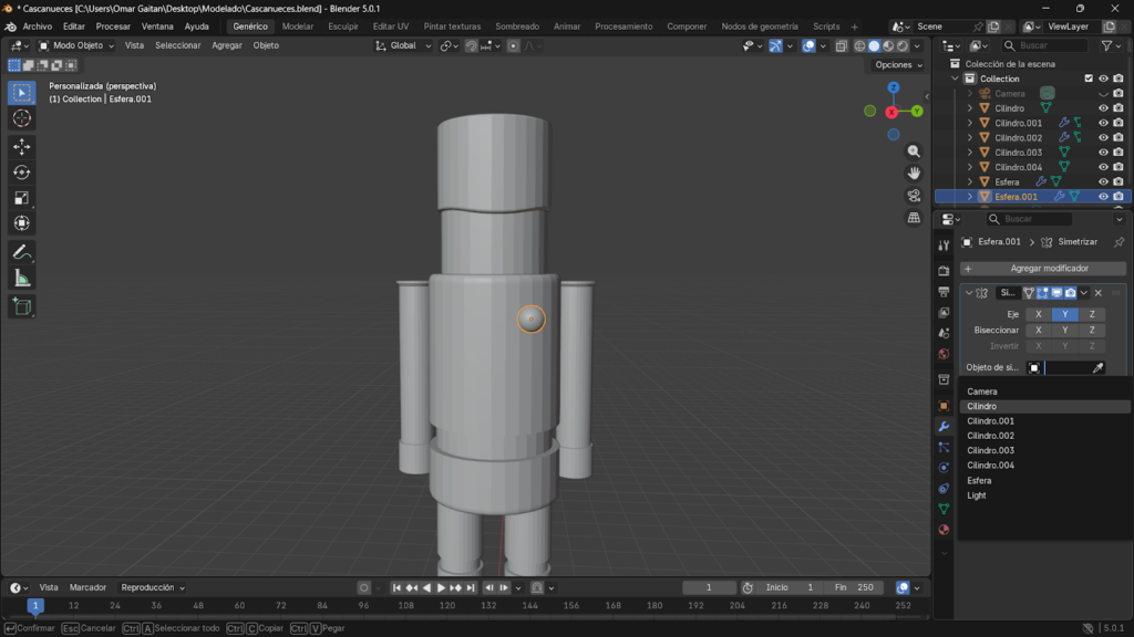 Propiedades del modelado del botón