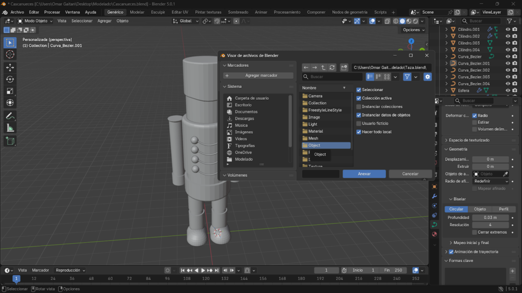 Seleccionando la raíz del objeto de otro proyecto