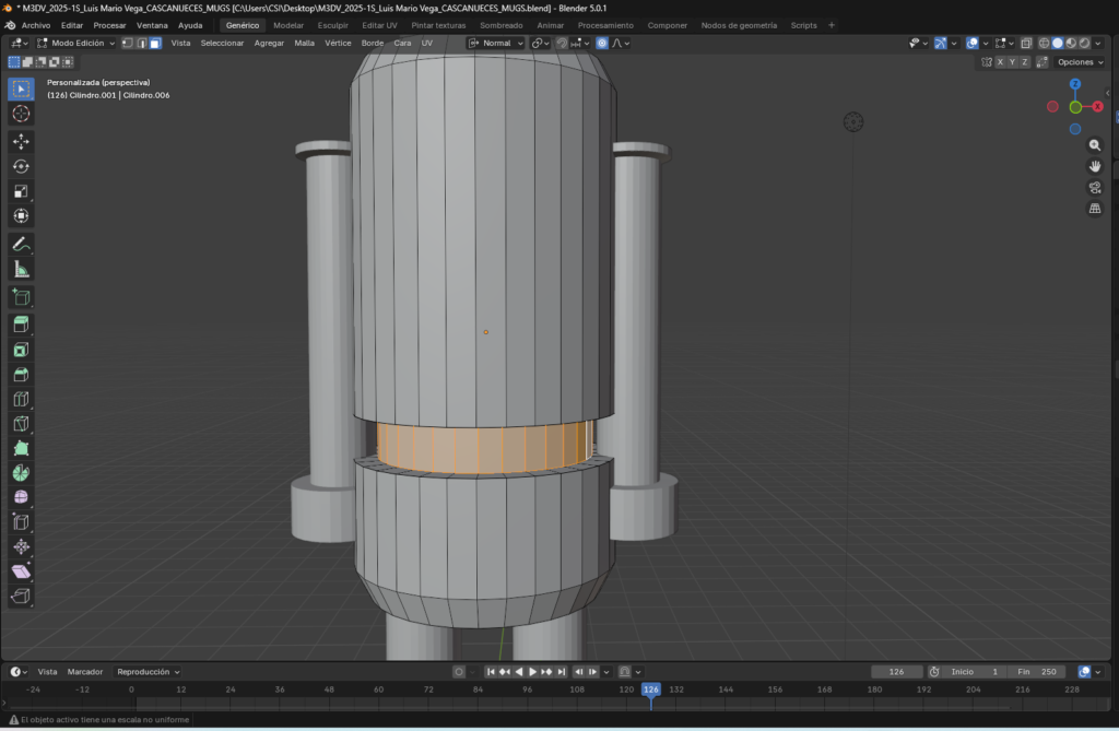 “Separación del cinturón como objeto independiente del cuerpo.”
