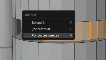 “Separación del cinturón como objeto independiente del cuerpo.”