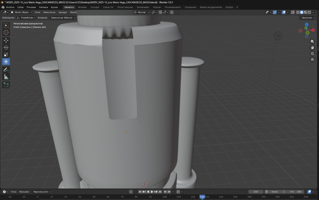 “Creación de abertura frontal mediante eliminación de caras.”